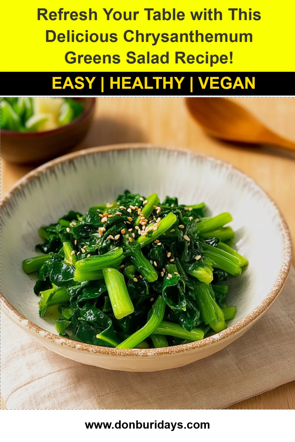 Refresh Your Table with This Delicious Chrysanthemum Greens Salad Recipe!
