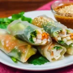Delicious Pork Spring Rolls with Sesame Ponzu Sauce Recipe