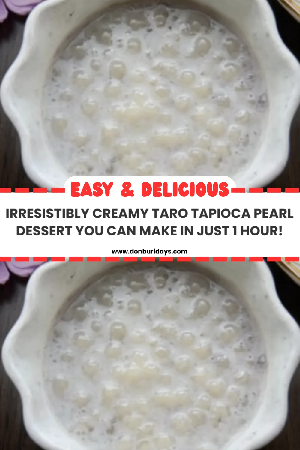 Irresistibly Creamy Taro Tapioca Pearl Dessert You Can Make in Just 1 Hour!