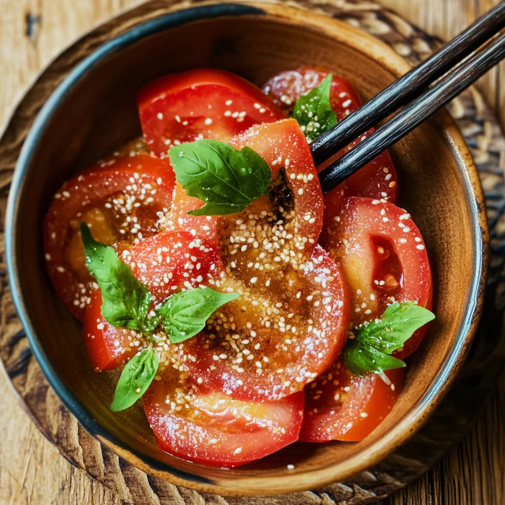 Delightful Tomato Salad with Sesame Ponzu Recipe