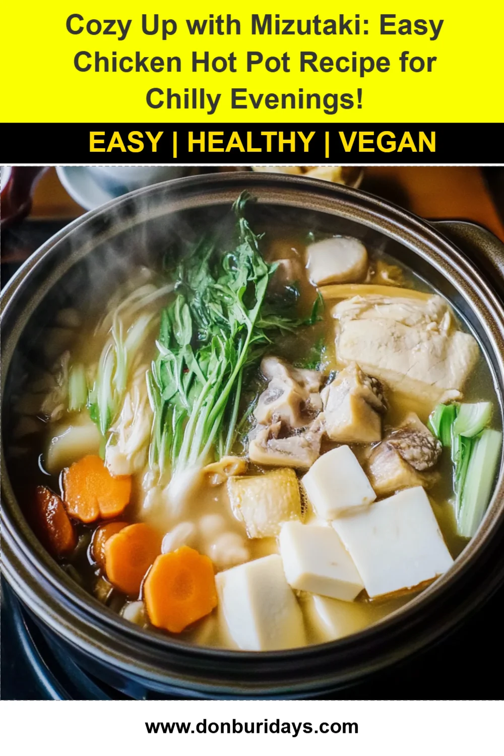 Cozy Up with Mizutaki: Easy Chicken Hot Pot Recipe for Chilly Evenings!