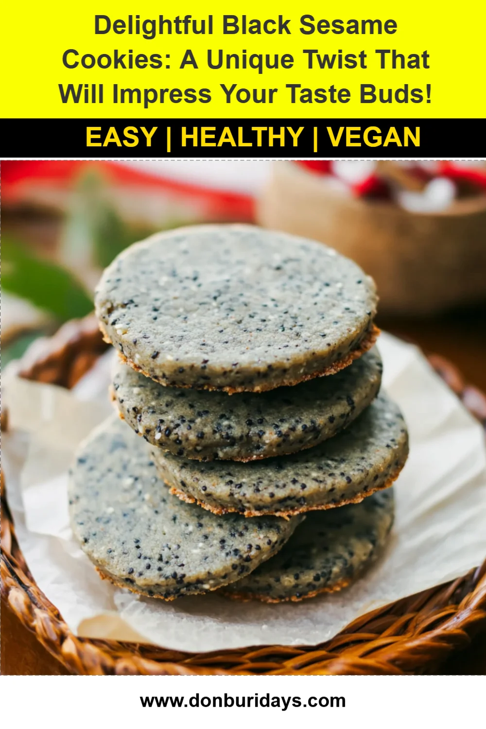 Delightful Black Sesame Cookies: A Unique Twist That Will Impress Your Taste Buds!