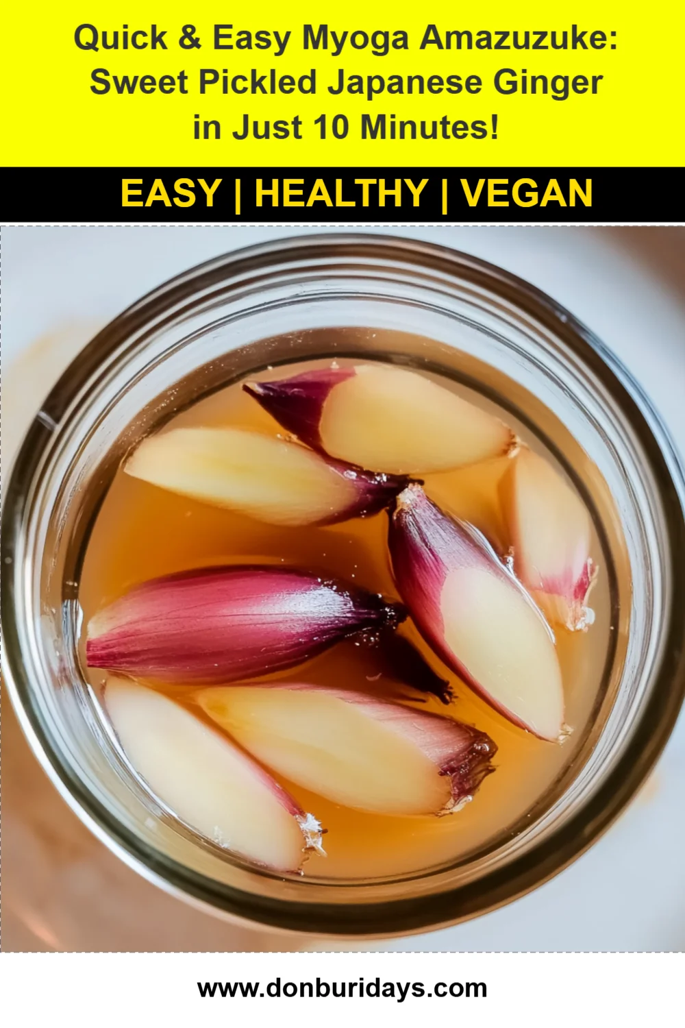 Quick & Easy Myoga Amazuzuke: Sweet Pickled Japanese Ginger in Just 10 Minutes!