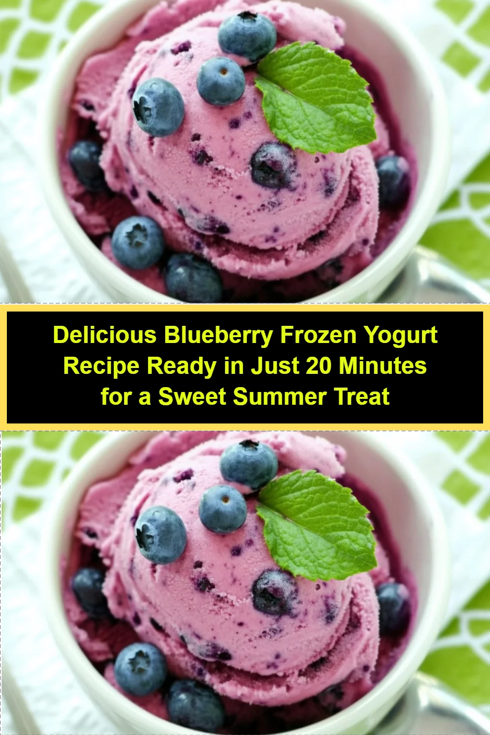 Delicious Blueberry Frozen Yogurt Recipe Ready in Just 20 Minutes for a Sweet Summer Treat