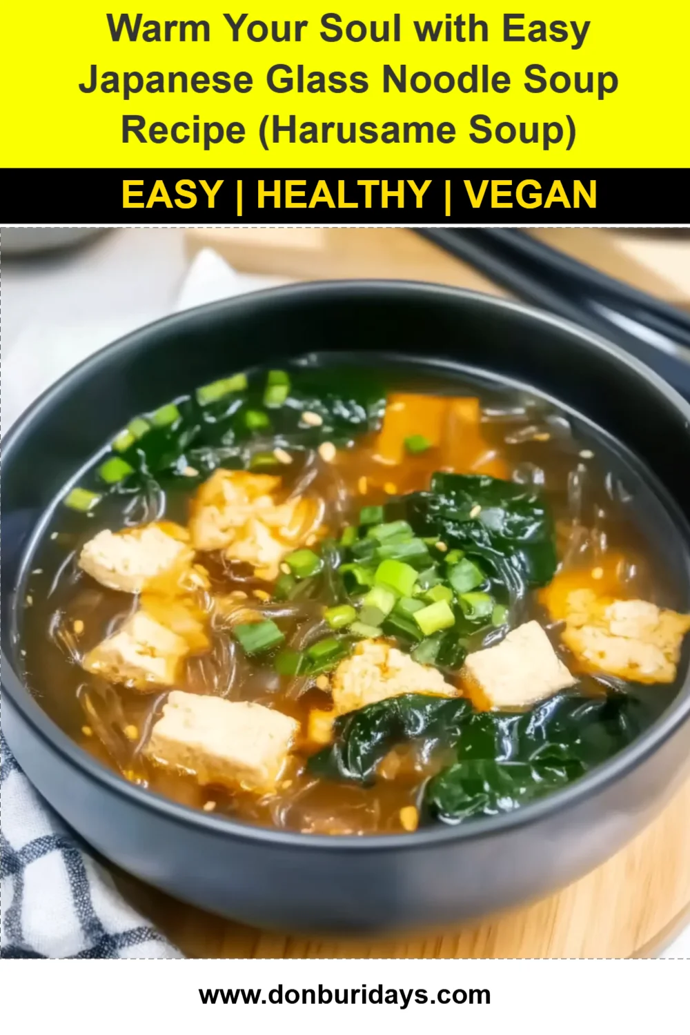 Warm Your Soul with Easy Japanese Glass Noodle Soup Recipe (Harusame Soup)
